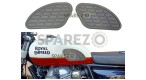 Royal Enfield GT and Interceptor 650cc Fuel Gas Tank Rubber Knee Pad Pair Grey - SPAREZO